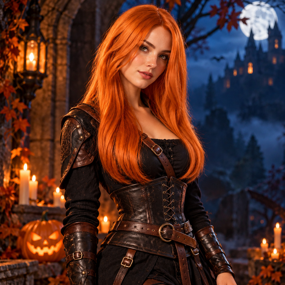 Long Orange Ginger Wig 28" Redhead Cosplay Anime Fantasy Halloween Costume NEW